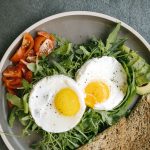 a vegetable salad with eggs